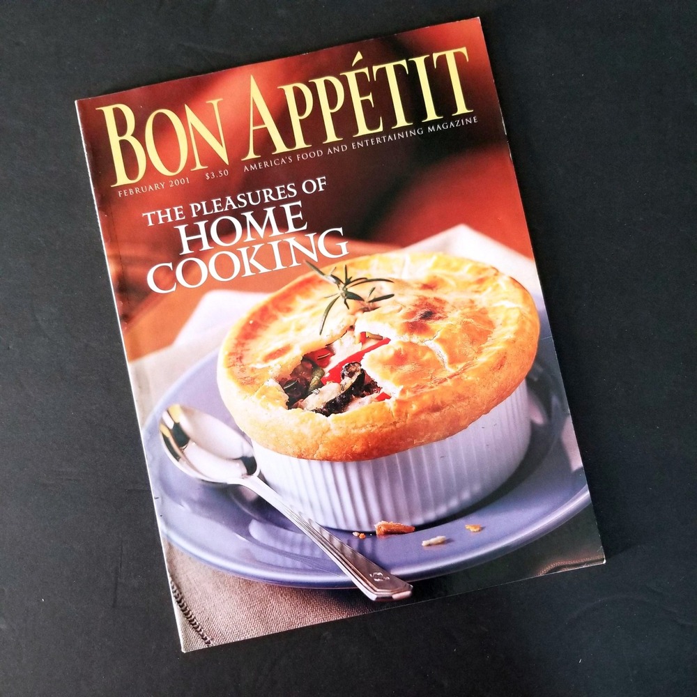 Bon‎ Appetit Magazine February 2001 The Pleasures of Home Cooking Vintage Foodie